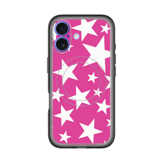 スリムプロテクションプレミアムケース with MagSafe［ Stars - Pink ］
