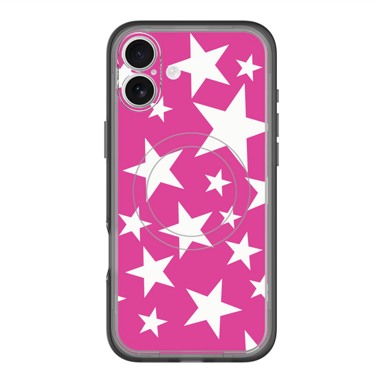 スリムプロテクションプレミアムケース with MagSafe［ Stars - Pink ］