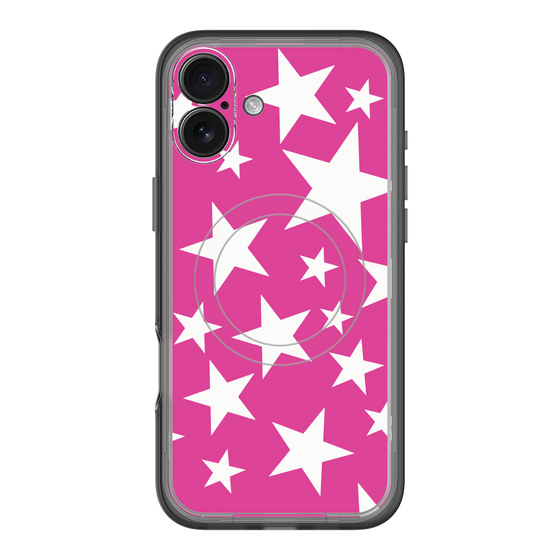 スリムプロテクションプレミアムケース with MagSafe［ Stars - Pink ］