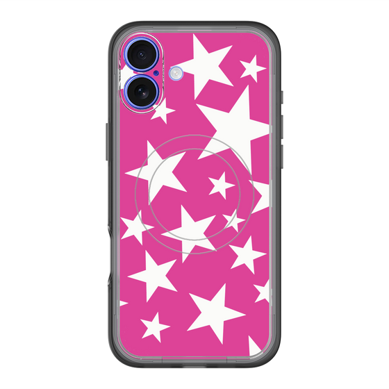 スリムプロテクションプレミアムケース with MagSafe［ Stars - Pink ］