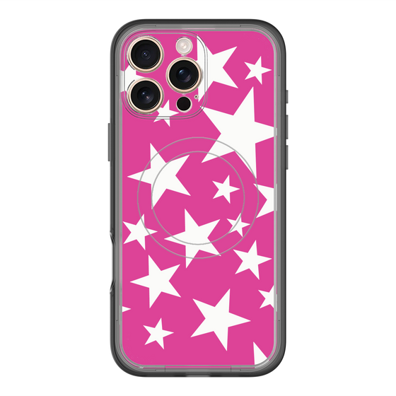 スリムプロテクションプレミアムケース with MagSafe［ Stars - Pink ］