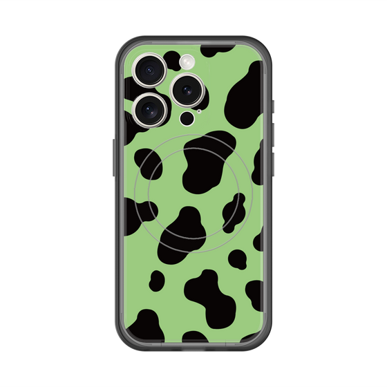 スリムプロテクションプレミアムケース with MagSafe［ Cow - Green ］