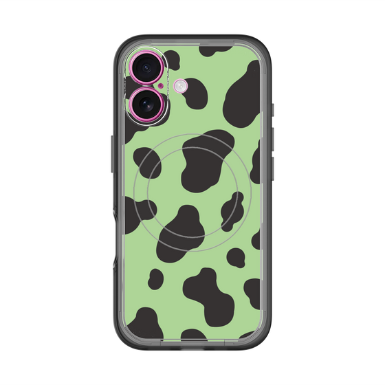 スリムプロテクションプレミアムケース with MagSafe［ Cow - Green ］