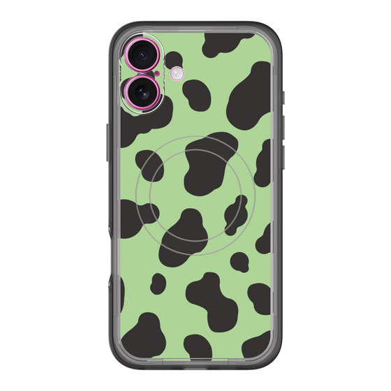 スリムプロテクションプレミアムケース with MagSafe［ Cow - Green ］