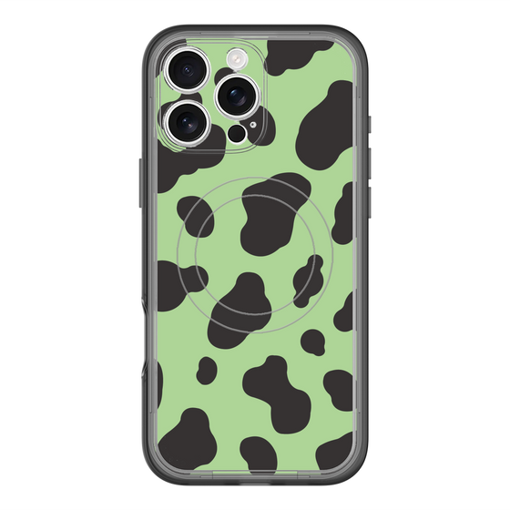 スリムプロテクションプレミアムケース with MagSafe［ Cow - Green ］