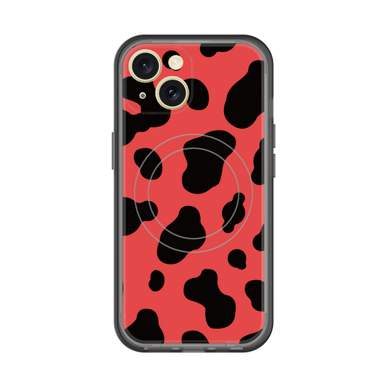 スリムプロテクションプレミアムケース with MagSafe［ Cow - Red ］