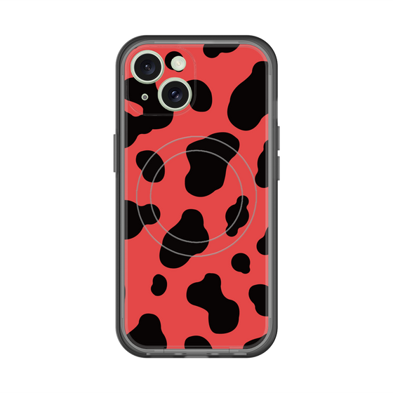 スリムプロテクションプレミアムケース with MagSafe［ Cow - Red ］