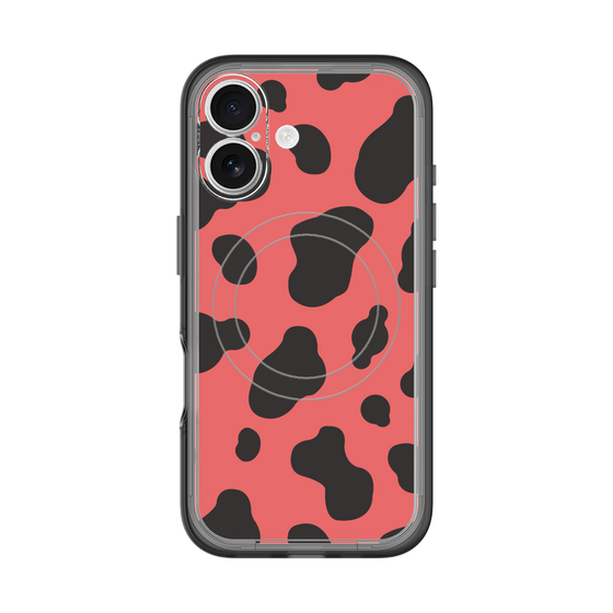 スリムプロテクションプレミアムケース with MagSafe［ Cow - Red ］