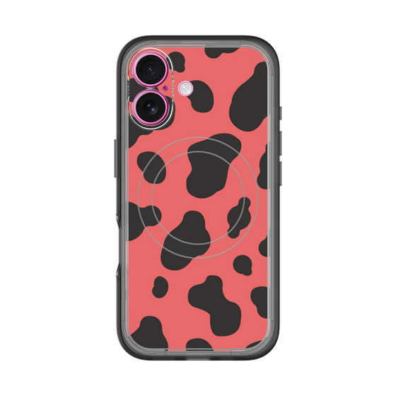 スリムプロテクションプレミアムケース with MagSafe［ Cow - Red ］