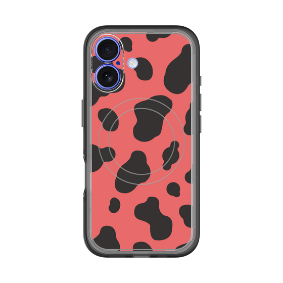 スリムプロテクションプレミアムケース with MagSafe［ Cow - Red ］