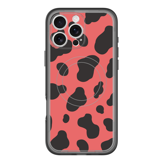 スリムプロテクションプレミアムケース with MagSafe［ Cow - Red ］