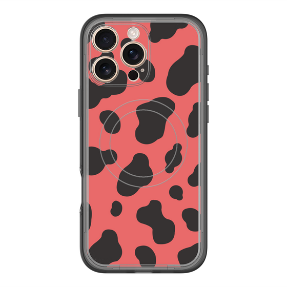 スリムプロテクションプレミアムケース with MagSafe［ Cow - Red ］