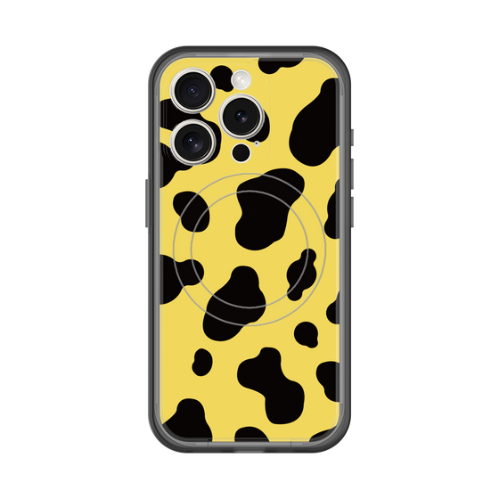 スリムプロテクションプレミアムケース with MagSafe［ Cow - Yellow ］