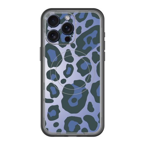 スリムプロテクションプレミアムケース with MagSafe［ Leopard - Blue ］