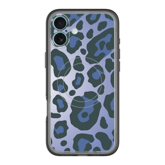 スリムプロテクションプレミアムケース with MagSafe［ Leopard - Blue ］