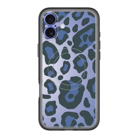 スリムプロテクションプレミアムケース with MagSafe［ Leopard - Blue ］
