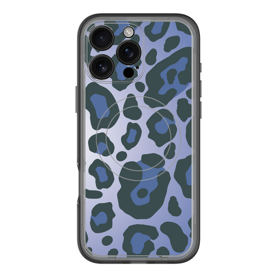 スリムプロテクションプレミアムケース with MagSafe［ Leopard - Blue ］
