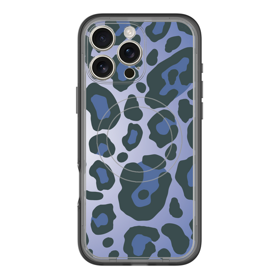 スリムプロテクションプレミアムケース with MagSafe［ Leopard - Blue ］
