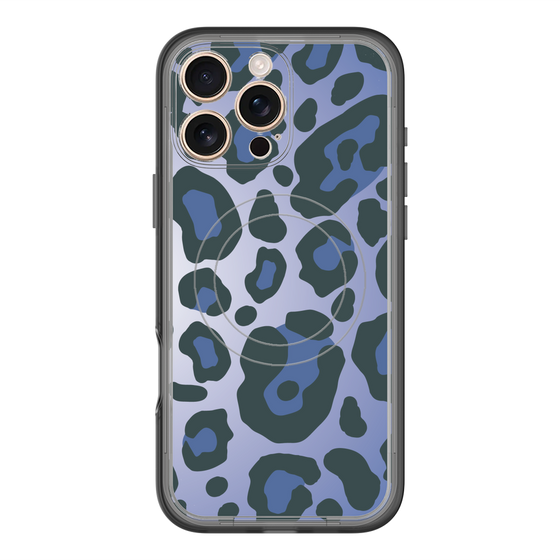 スリムプロテクションプレミアムケース with MagSafe［ Leopard - Blue ］