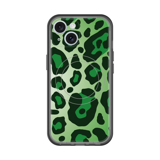 スリムプロテクションプレミアムケース with MagSafe［ Leopard - Green ］