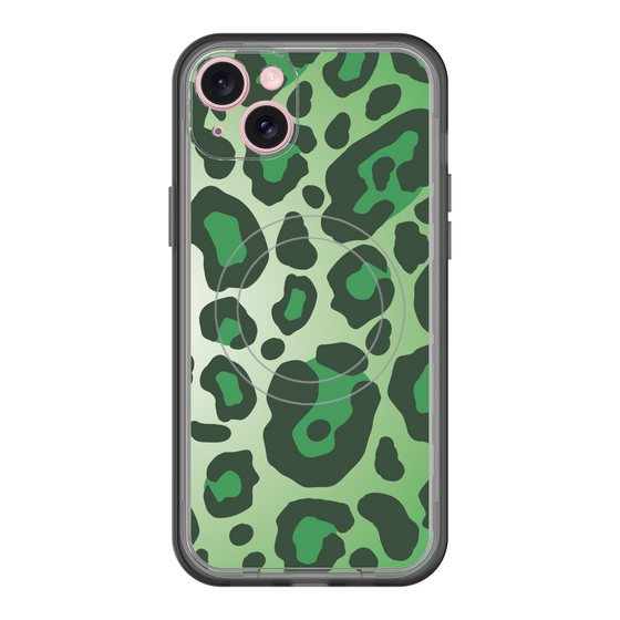 スリムプロテクションプレミアムケース with MagSafe［ Leopard - Green ］