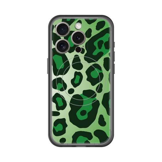 スリムプロテクションプレミアムケース with MagSafe［ Leopard - Green ］