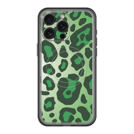 スリムプロテクションプレミアムケース with MagSafe［ Leopard - Green ］