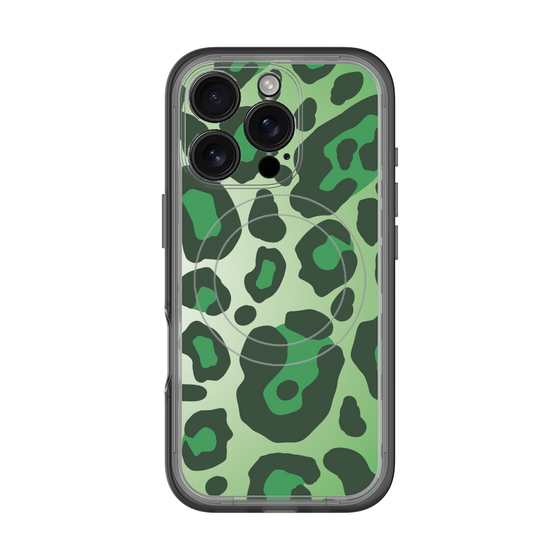 スリムプロテクションプレミアムケース with MagSafe［ Leopard - Green ］