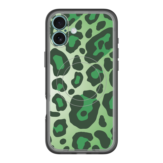 スリムプロテクションプレミアムケース with MagSafe［ Leopard - Green ］