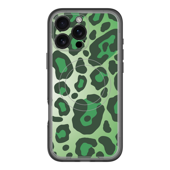 スリムプロテクションプレミアムケース with MagSafe［ Leopard - Green ］