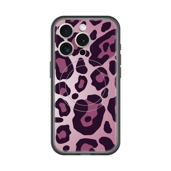スリムプロテクションプレミアムケース with MagSafe［ Leopard - Pink ］