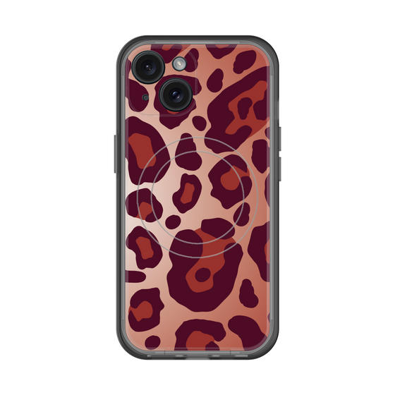 スリムプロテクションプレミアムケース with MagSafe［ Leopard - Red ］