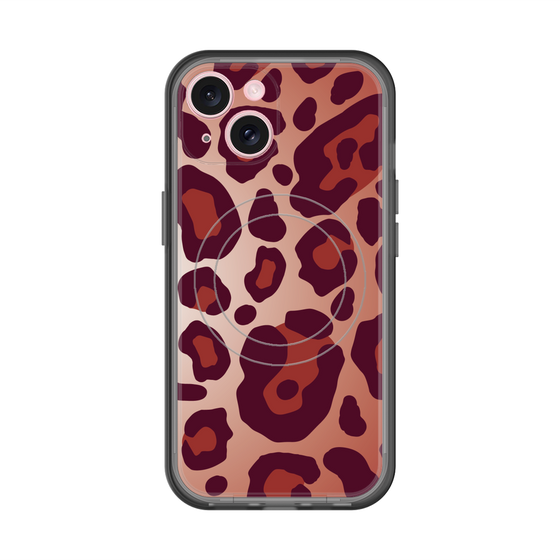 スリムプロテクションプレミアムケース with MagSafe［ Leopard - Red ］