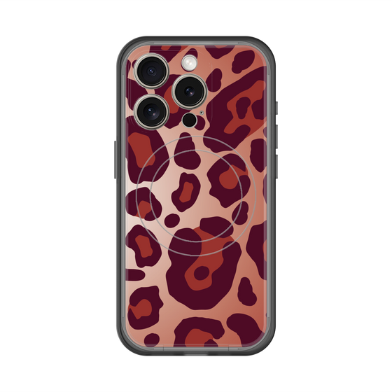 スリムプロテクションプレミアムケース with MagSafe［ Leopard - Red ］