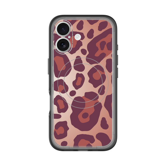 スリムプロテクションプレミアムケース with MagSafe［ Leopard - Red ］