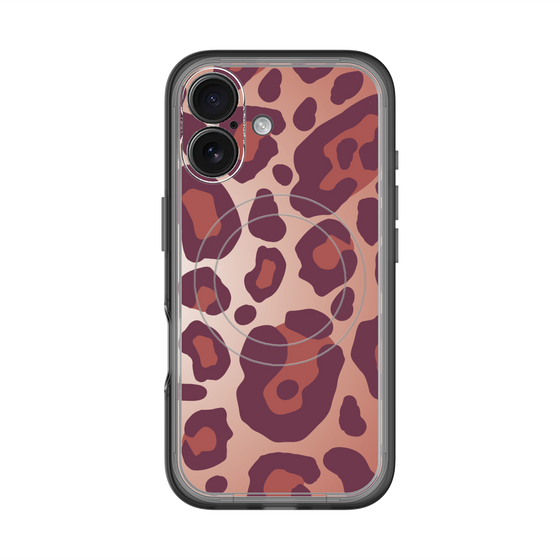 スリムプロテクションプレミアムケース with MagSafe［ Leopard - Red ］