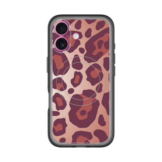 スリムプロテクションプレミアムケース with MagSafe［ Leopard - Red ］