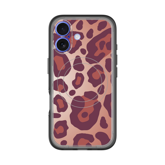 スリムプロテクションプレミアムケース with MagSafe［ Leopard - Red ］
