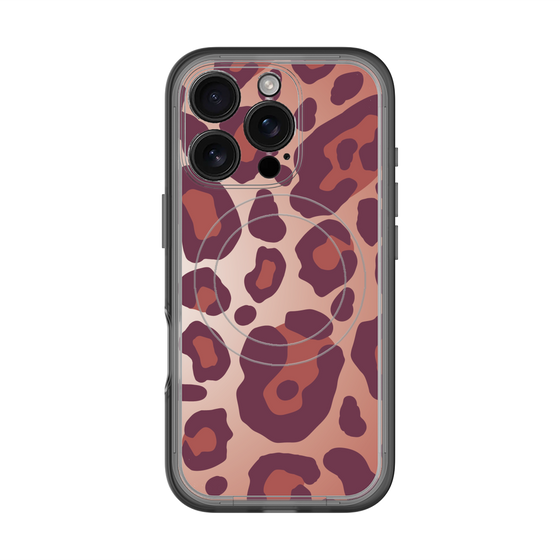 スリムプロテクションプレミアムケース with MagSafe［ Leopard - Red ］