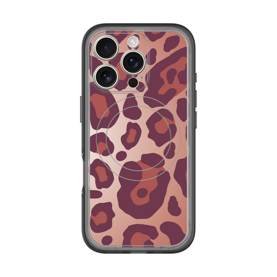 スリムプロテクションプレミアムケース with MagSafe［ Leopard - Red ］