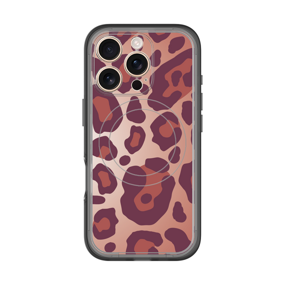 スリムプロテクションプレミアムケース with MagSafe［ Leopard - Red ］