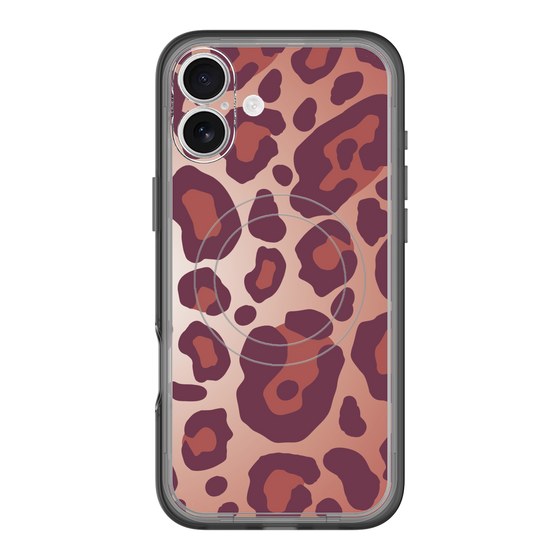 スリムプロテクションプレミアムケース with MagSafe［ Leopard - Red ］
