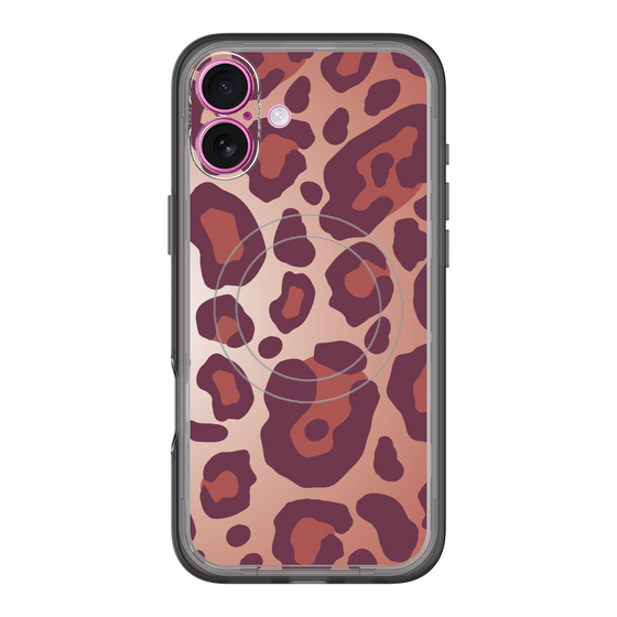 スリムプロテクションプレミアムケース with MagSafe［ Leopard - Red ］