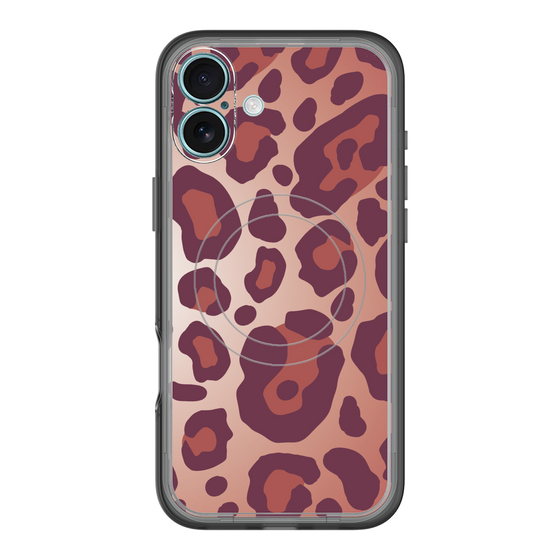 スリムプロテクションプレミアムケース with MagSafe［ Leopard - Red ］