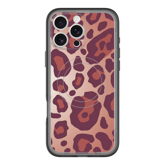 スリムプロテクションプレミアムケース with MagSafe［ Leopard - Red ］