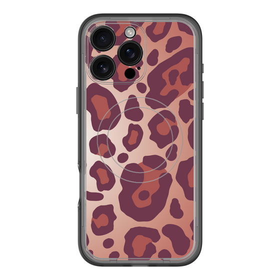 スリムプロテクションプレミアムケース with MagSafe［ Leopard - Red ］