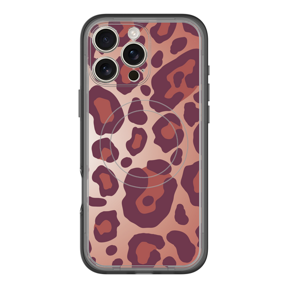 スリムプロテクションプレミアムケース with MagSafe［ Leopard - Red ］