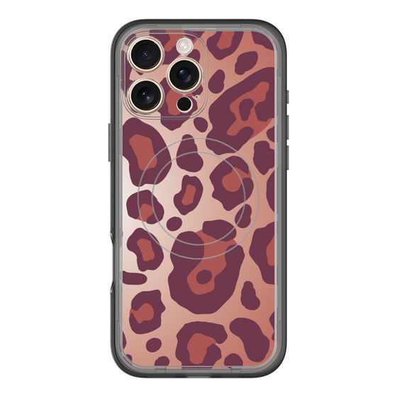 スリムプロテクションプレミアムケース with MagSafe［ Leopard - Red ］