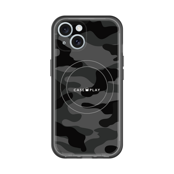 スリムプロテクションプレミアムケース with MagSafe［ Camouflage - Black ］