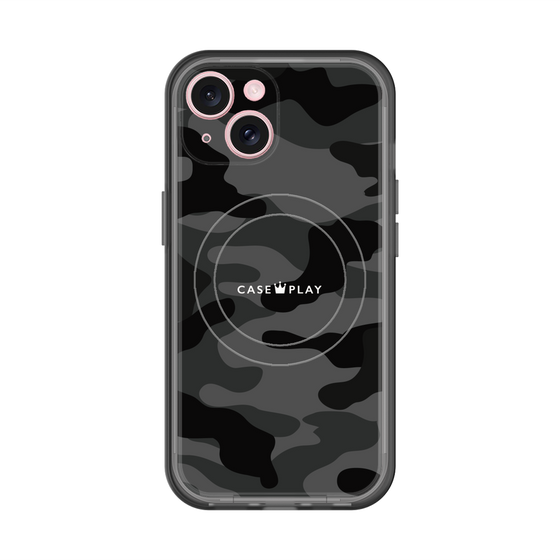 スリムプロテクションプレミアムケース with MagSafe［ Camouflage - Black ］